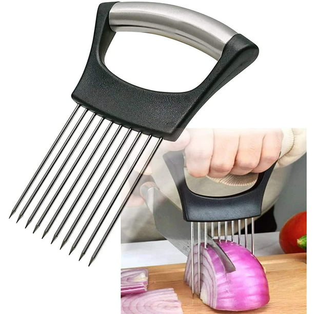 Stainless Steel Onion Insert Fruit & Vegetable Slicing Tool Kitchen Tool US